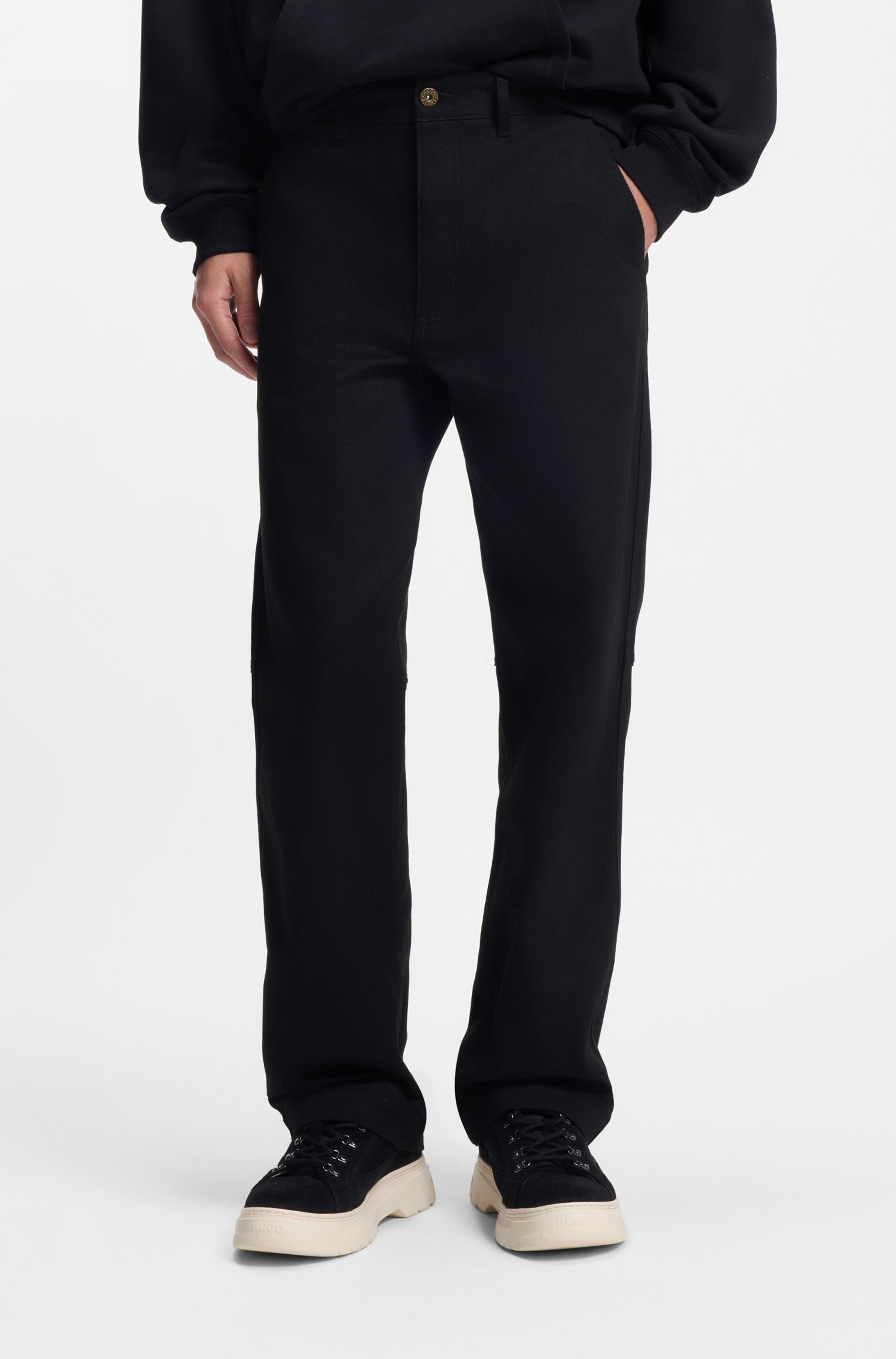HUGO Chinohose Zarik regular fit mit schmalem Bein