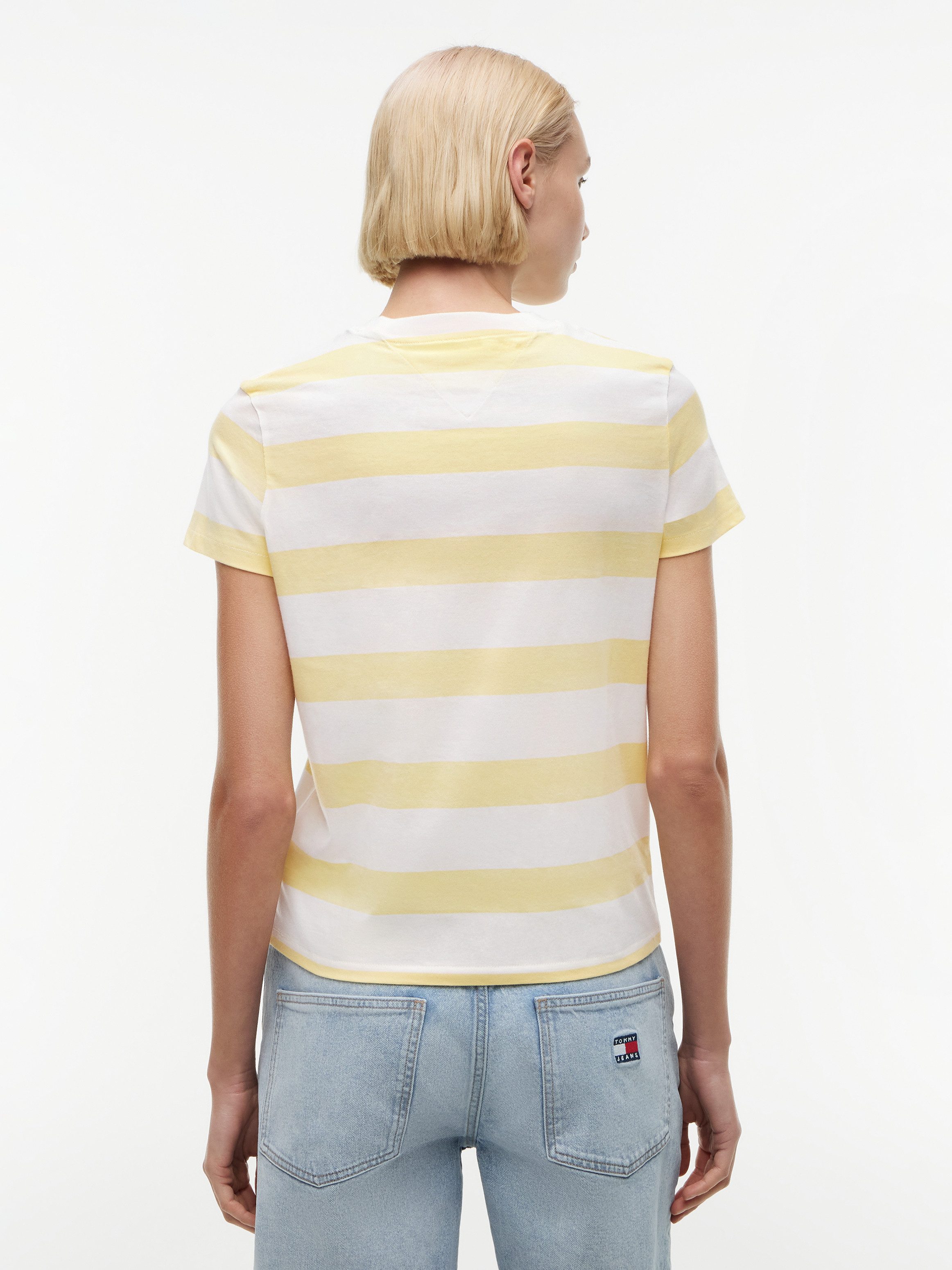 Tommy Jeans Kurzarmshirt TJW REG S FLAG JERSEY SS TEE EXT Baumwolle, regular fit, Kurzarm, Blockstreifen