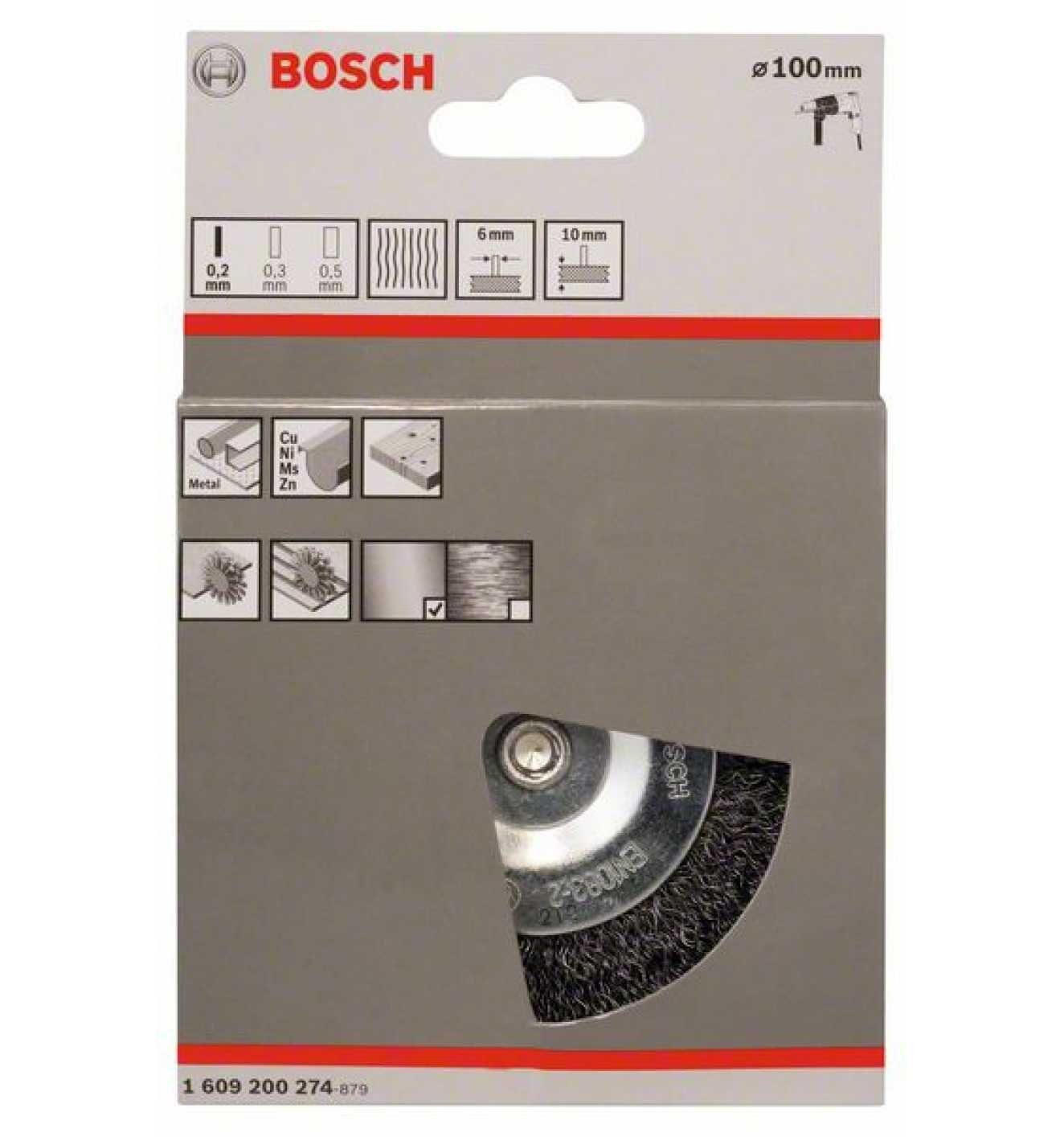 mm, 1-St. ø 100,00 gewellter Scheibenbürste Stahldraht, Professional Bosch