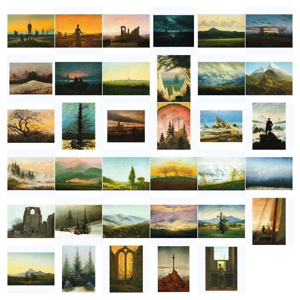 postkarten-universum.de Postkarte Kunstkarten-Komplett-Set Caspar David Friedrich