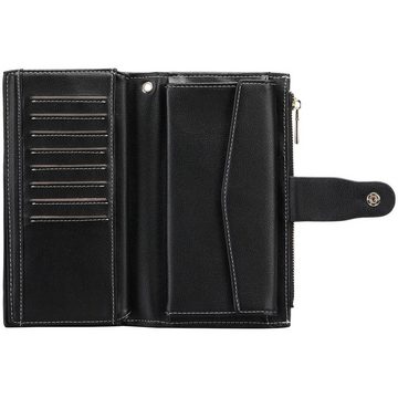 CALIYO Brieftasche Damen Geldbörse Kupplung 20 Kartensteckplätze Halter Organizer