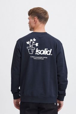 !Solid Sweatshirt SDImran lässiger Rundhalspullover mit Backprint