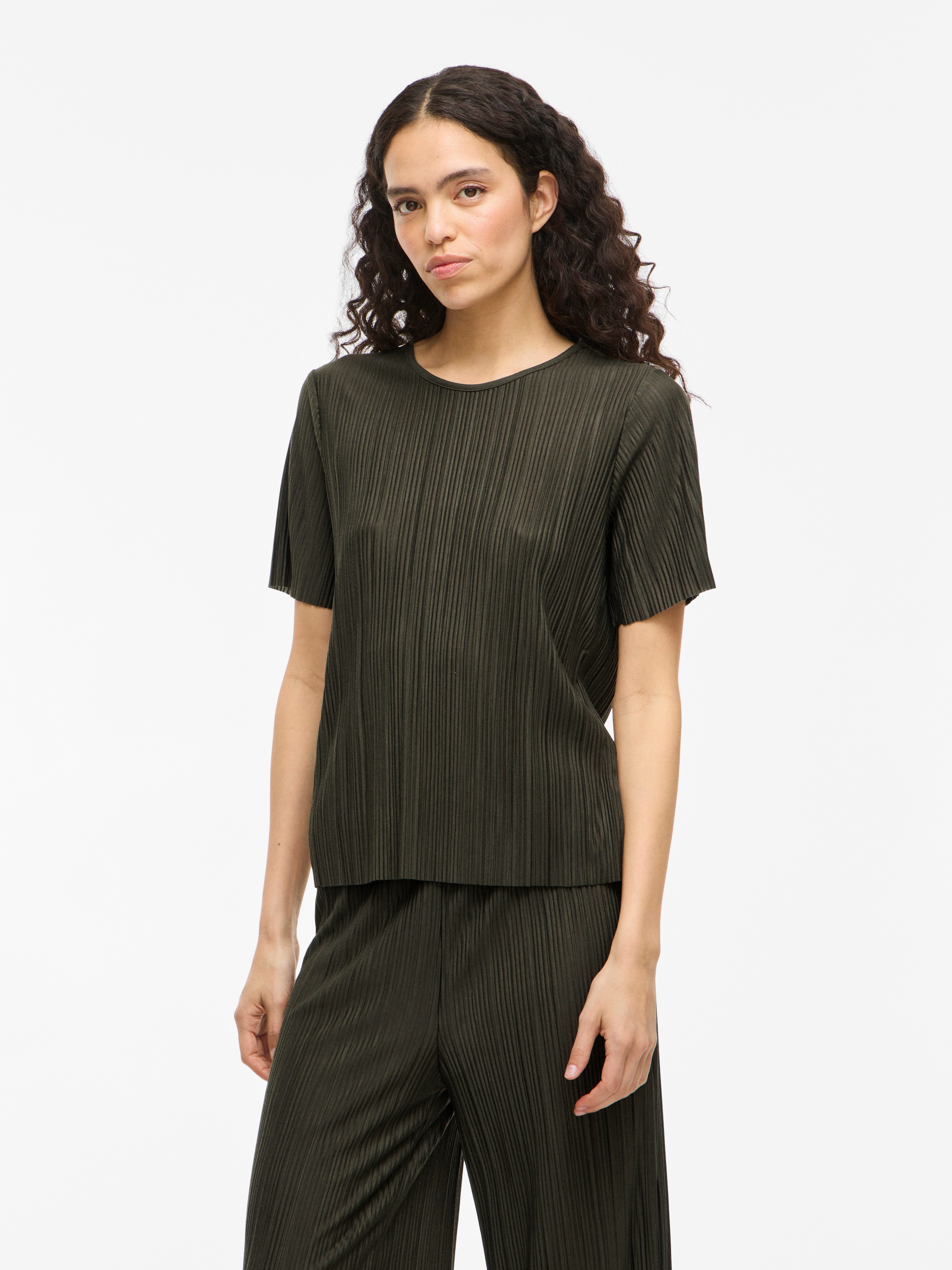 Vila Kurzarmshirt VIPLISA O-NECK S/S TOP günstig online kaufen