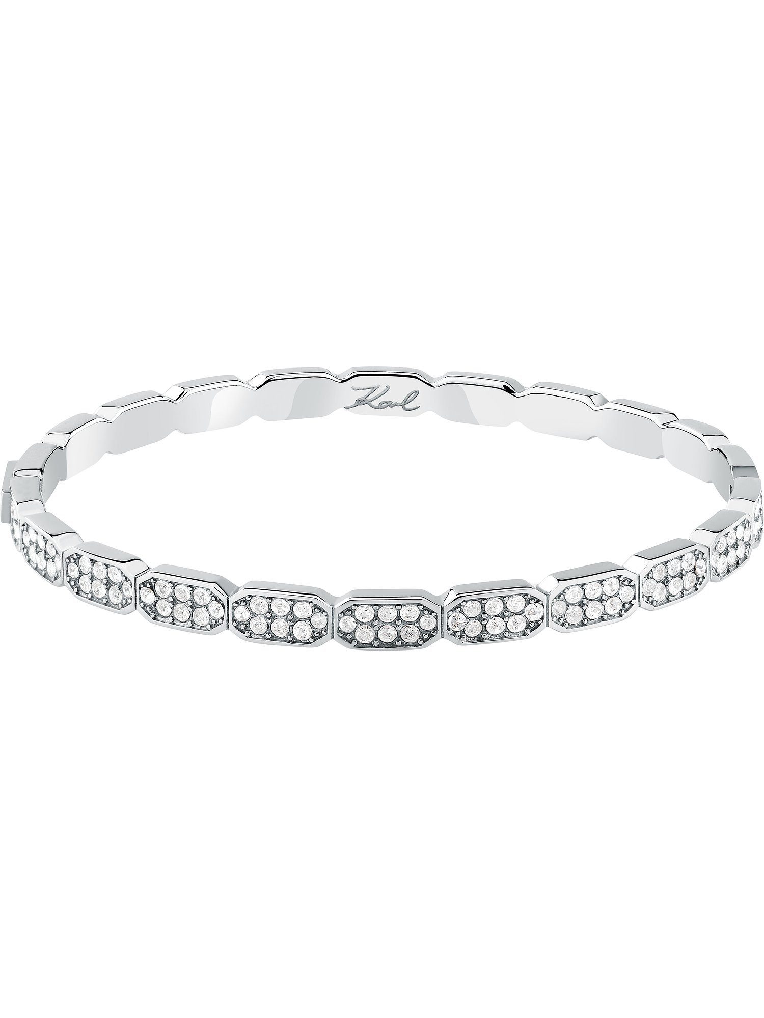 KARL LAGERFELD Armreif Karl Lagerfeld Damen-Armreif Edelstahl Kristall