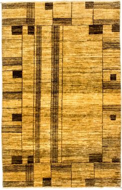 Wollteppich Ziegler Modern Teppich handgeknüpft gelb, morgenland, rechteckig, Höhe: 7 mm, handgeknüpft