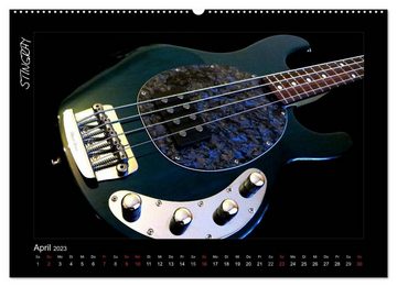 CALVENDO Wandkalender ROCKGITARREN in Szene gesetzt (Premium, hochwertiger DIN A2 Wandkalender 2023, Kunstdruck in Hochglanz)