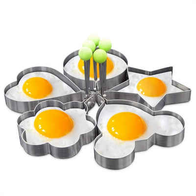 Lubgitsr Eiertrenner 5 Stück Eierform für Eier Pfannkuchen Eierform Kochutensilien, (5-tlg)