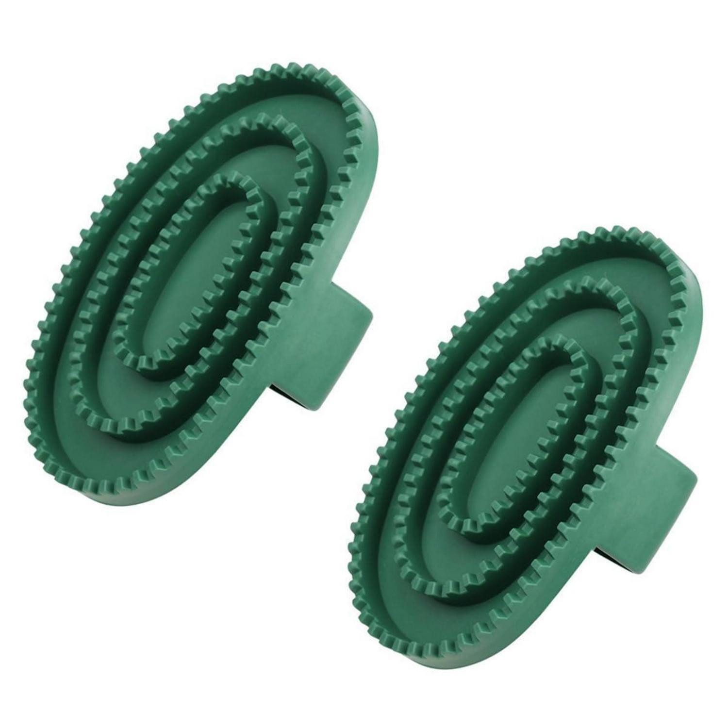 LuxusKollektion Striegel Gummistriegel Pferd Grün 2St.