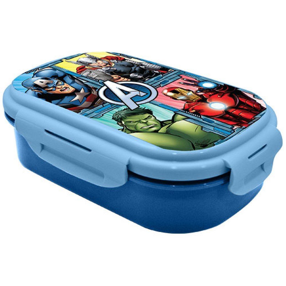 Brotdose Besteck Euroswan Marvel Kids Lunchbox Avengers Fächer mit zwei und