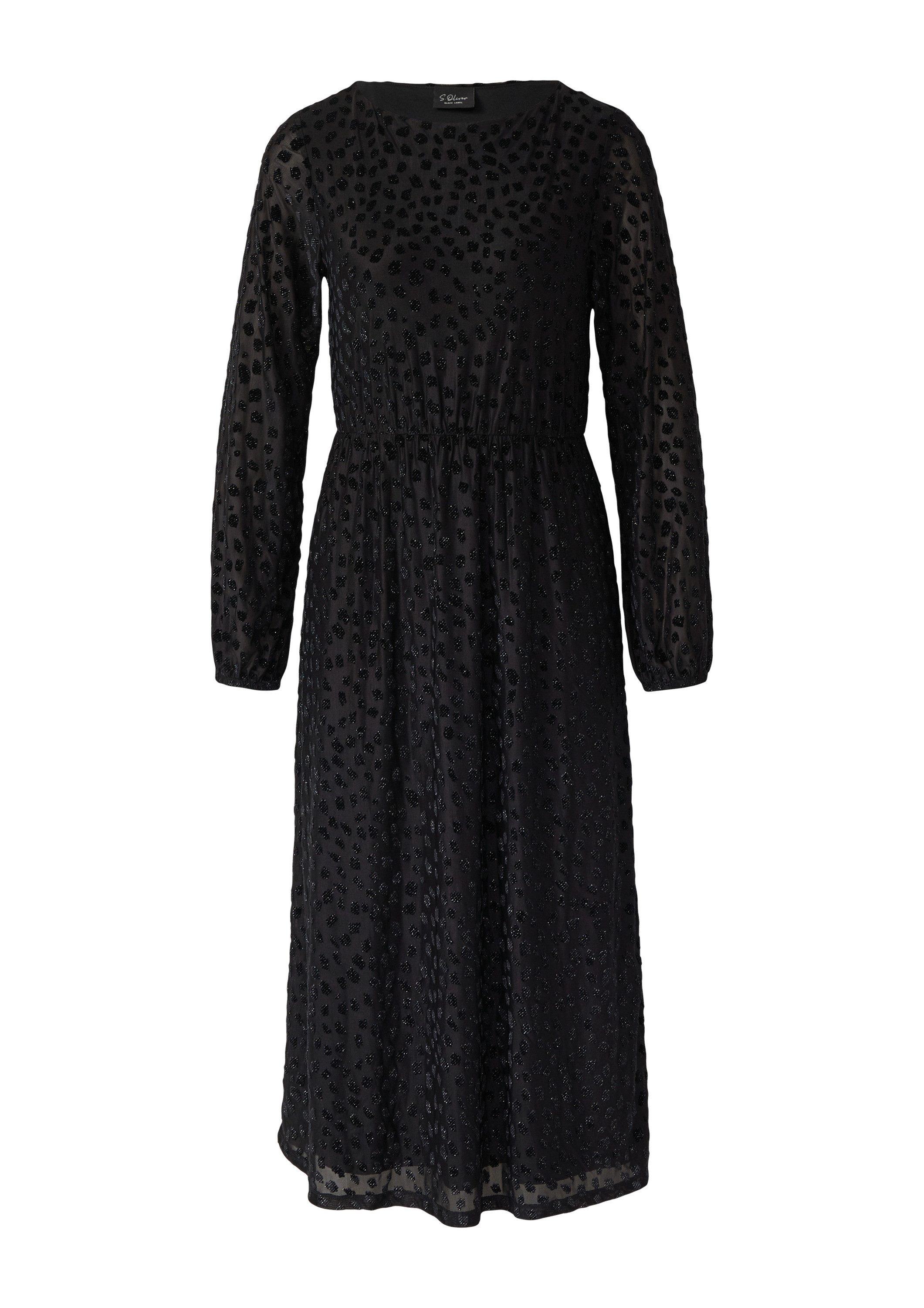 s.Oliver Midikleid Kleid Midi-Samtkleid mit U-Boot-Ausschnitt günstig online kaufen