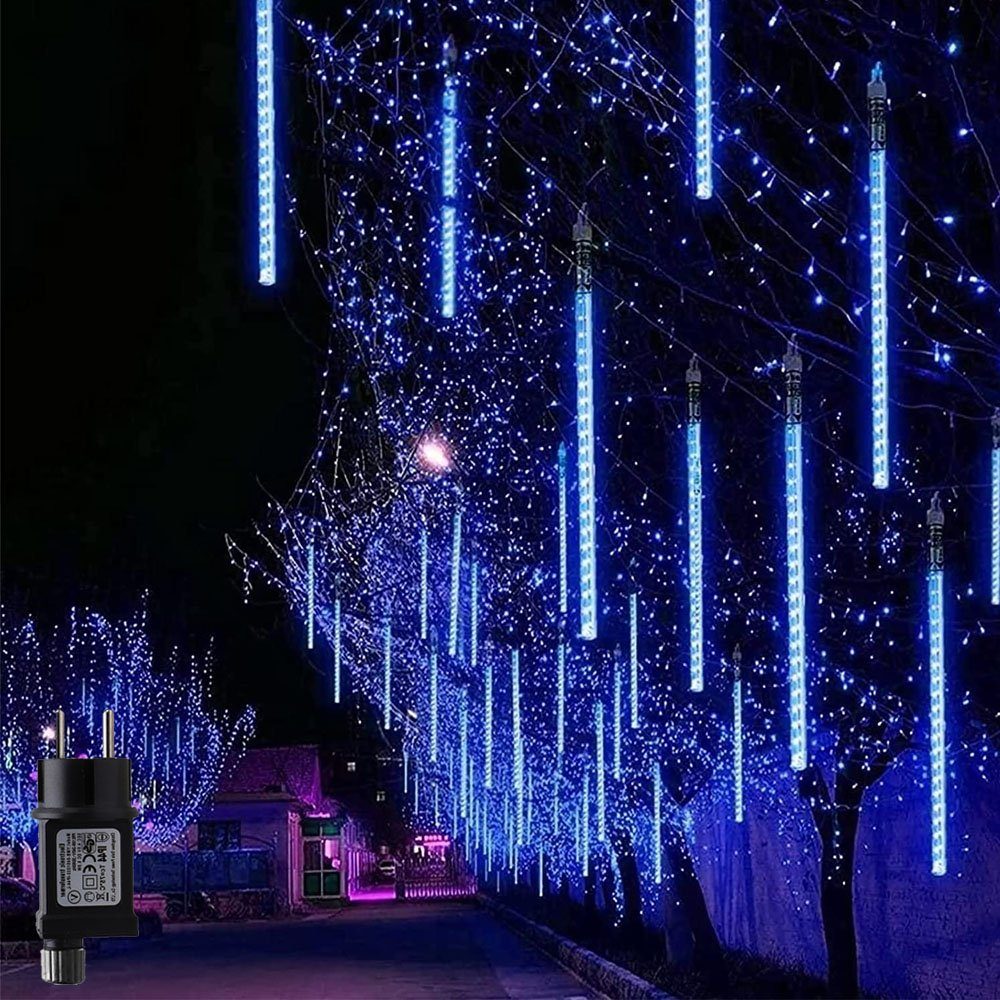 XERSEK LED-Lichterkette 3/4tlg Regen Lichterregen LED Beleuchtung Deko, Schneefall LED Lichterkette Garten Wintergarten Dekor 6W