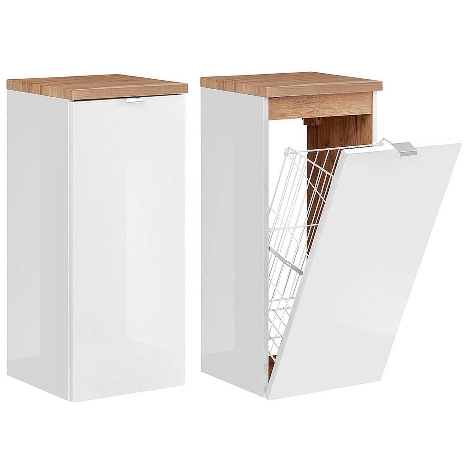 Lomadox Waschbeckenunterschrank Toskana 56 Badezimmer Unterschrank Mit Waschekorb In Weiss Hochglanz B H T Ca 35 80 35cm Online Kaufen Otto