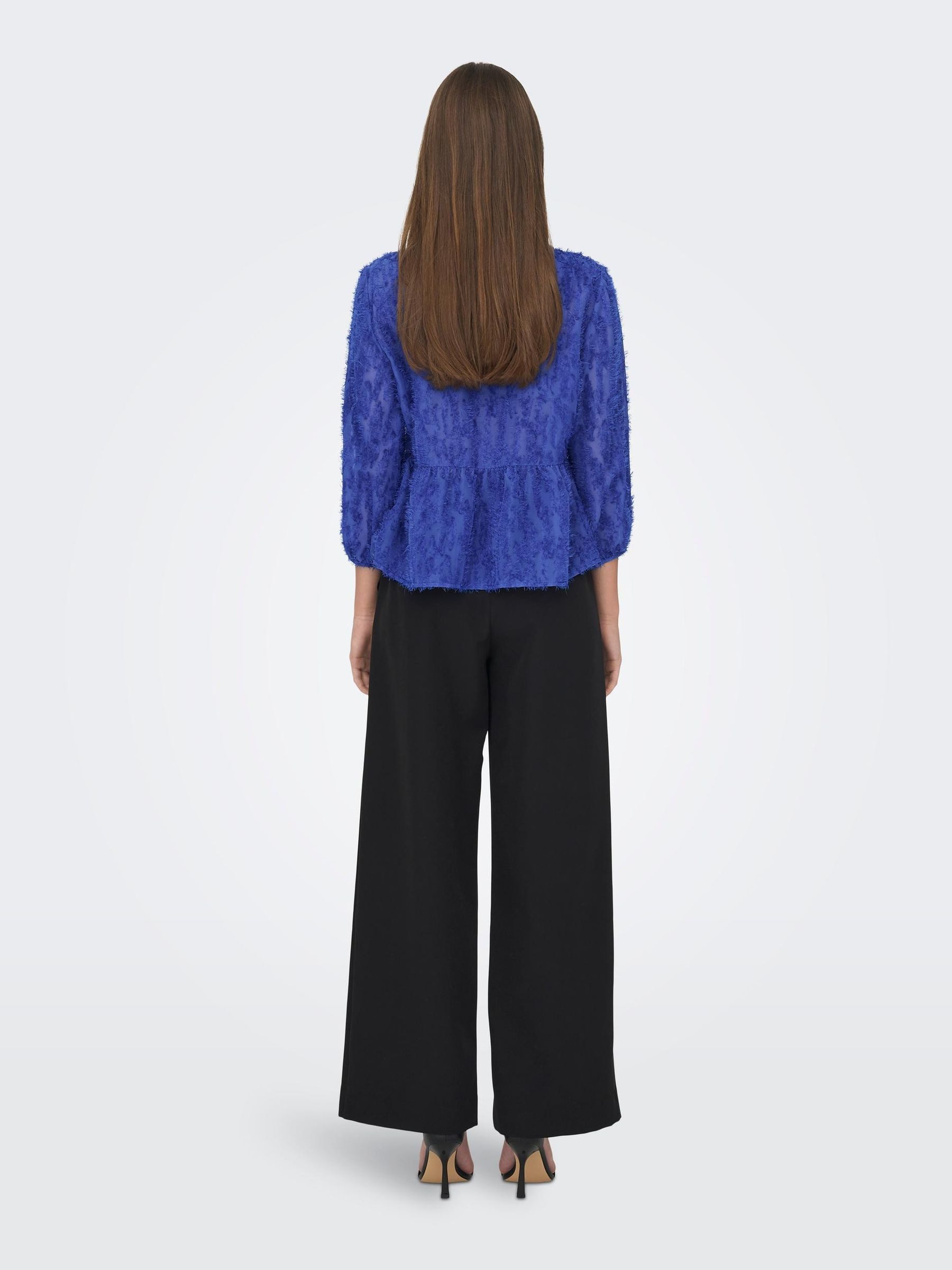 JACQUELINE de YONG Blusenshirt Elegante 3/4 ASrm Mesh Blumen JDYKING JDYKING 3/4 TOP WVN