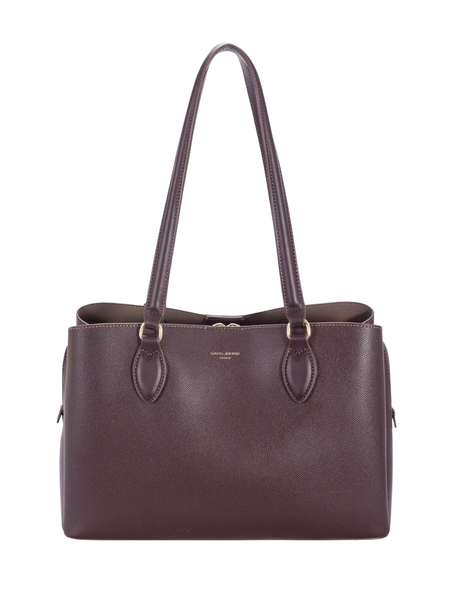 David Jones Schultertasche David Jones Signature Executive Tote, Großes Fassungsvermögen, formstabil, hochwertige Kunstleder-Optik.