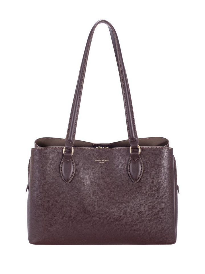 David Jones Schultertasche David Jones Signature Executive Tote, Großes Fassungsvermögen, formstabil, hochwertige Kunstleder-Optik.