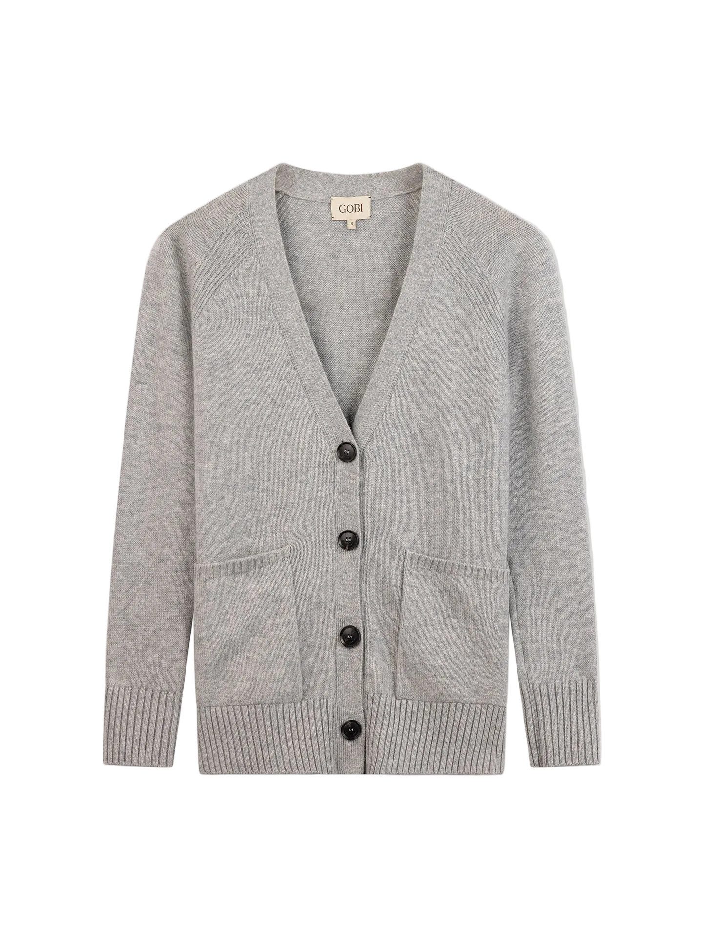 GOBI Cashmere Cardigan Lockerer Kaschmir-Cardigan mit Knöpfen