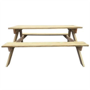 DOTMALL Baumkantentisch Picknicktisch 150x135x71,5 cm Holz Kiefernholz, grün imprägniert