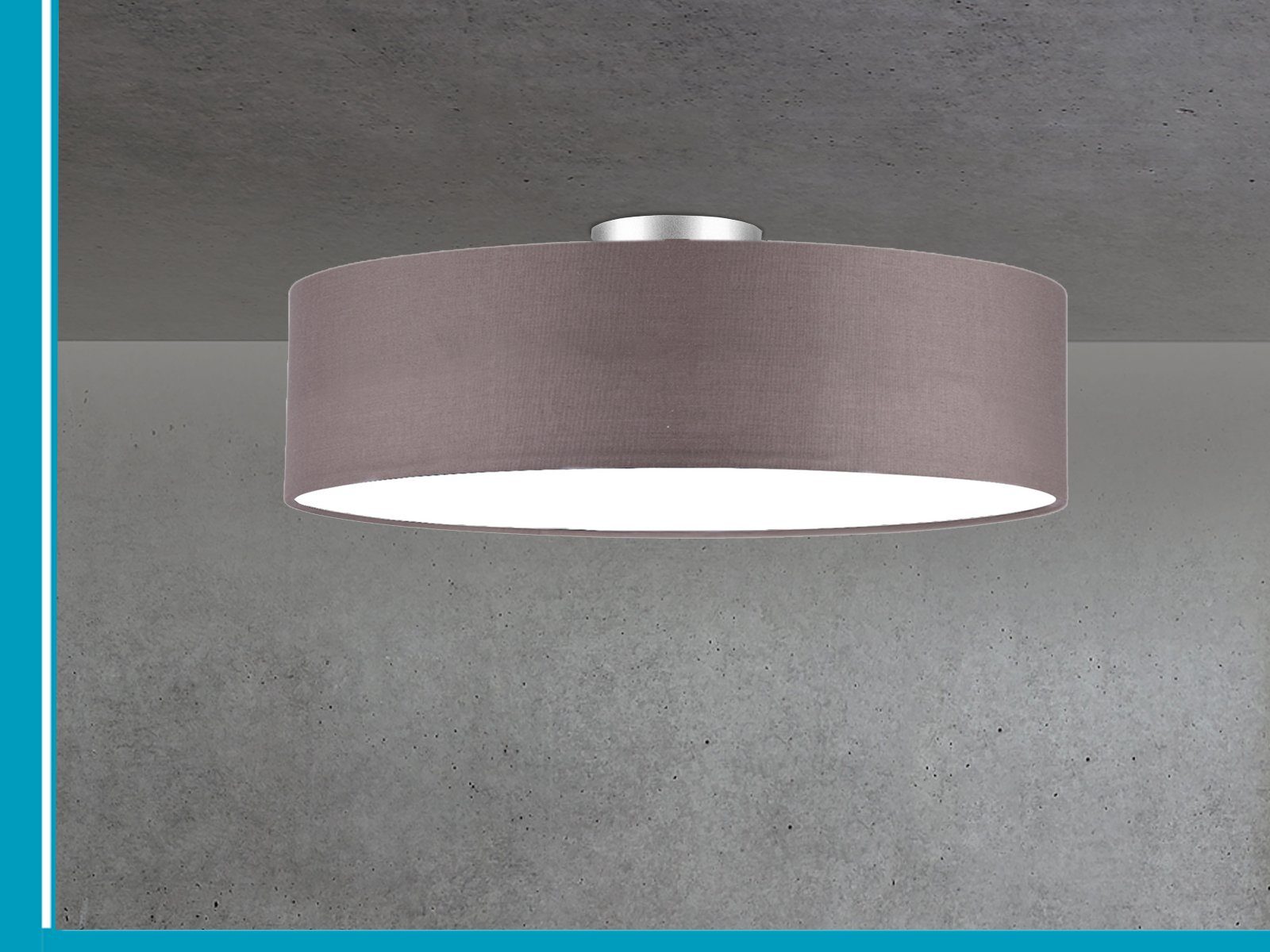meineWunschleuchte Deckenleuchte, ohne Leuchtmittel, Lampenschirm-e Stoff-L günstig online kaufen