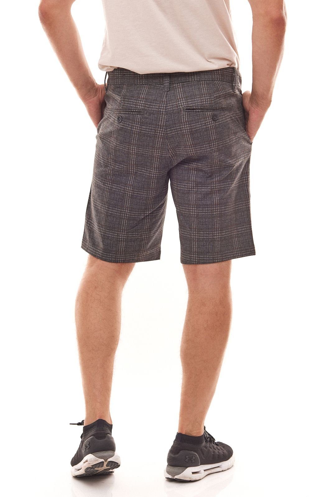 ONLY & & SONS Chino-Shorts SONS Mark Bermudas ONLY Grau Print Business-Bermuda Herren