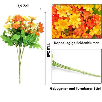 Kunstblumenstrauß Künstliche Blumen,6 Bündel von 6 Künstliche Balkonpflanzen Dekoration, Caterize