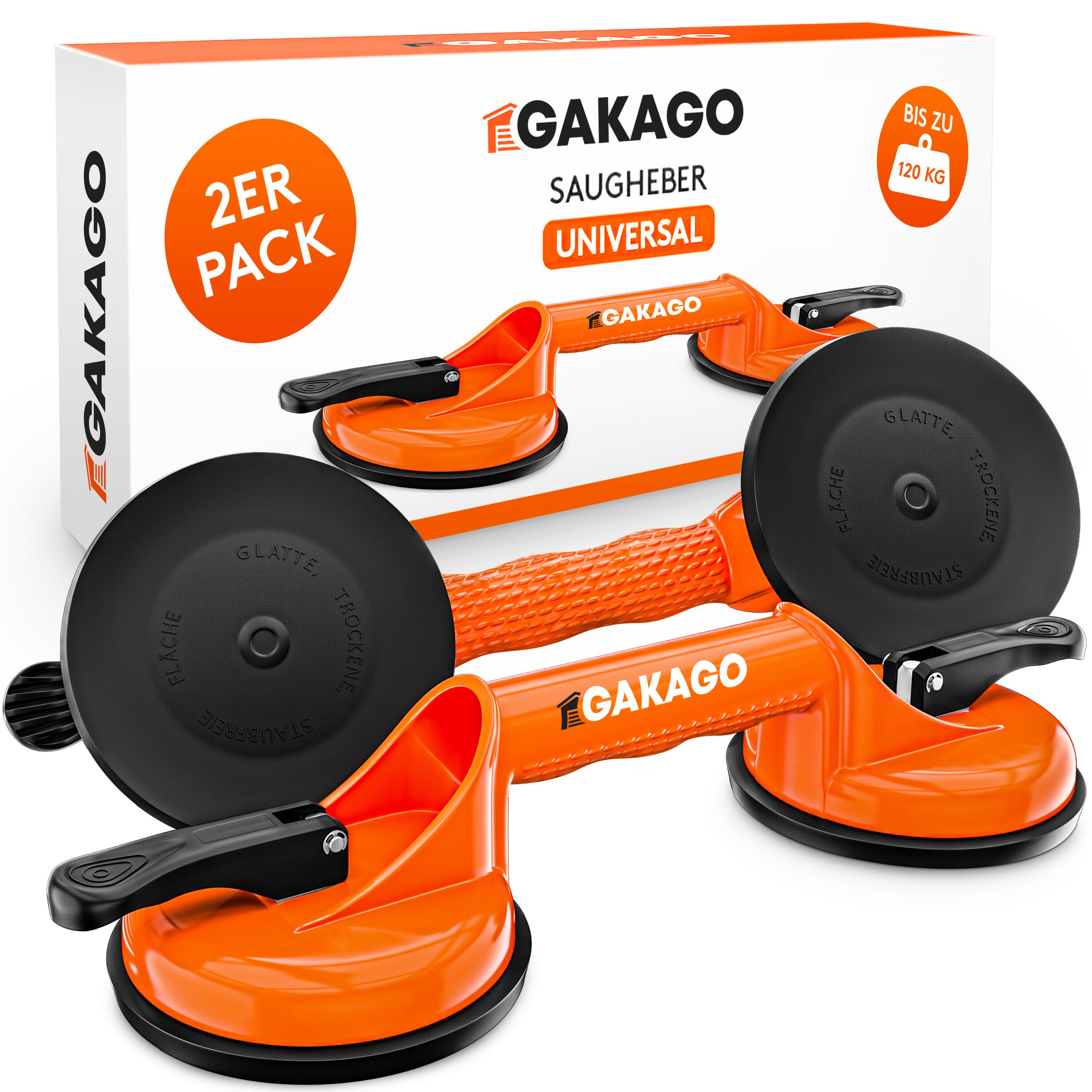 Gakago Doppelsaugheber, max. 120,00 kg Traglast, Set, 2-tlg.], - Saugheber günstig online kaufen