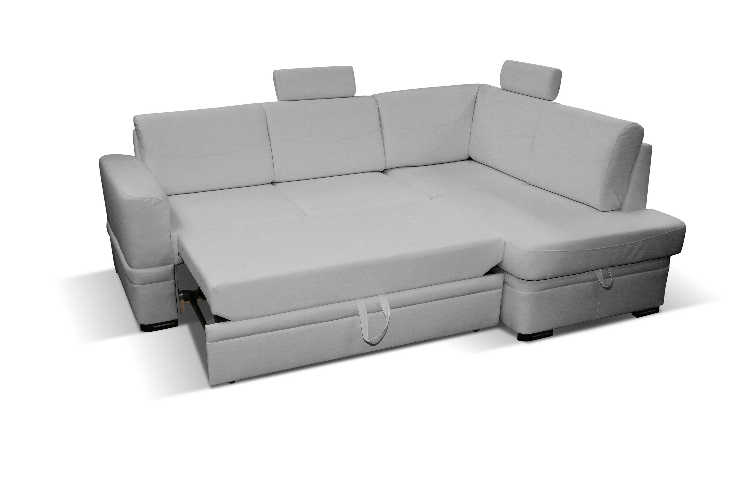 und links Stylefy mit L-Form, oder Daniel, Bettfunktion Modern mane rechts Bettkasten, Ecksofa Metall, Design mit bestellbar, Eckcouch, Wellenfederung,