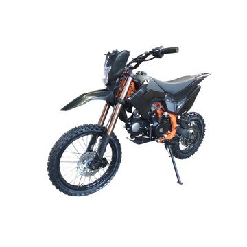 KXD Dirt-Bike 125cc Dirtbike Cross Pitbike Crossbike KXD 609 E+K 17/14 Licht Schwarz