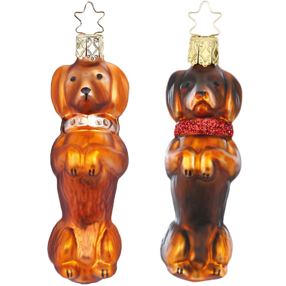 INGE-GLAS® Christbaumschmuck »Dackel, Hund 9,5cm, Weihnachtsschmuck«  (1-tlg), mundgeblasen, handbemalt online kaufen | OTTO
