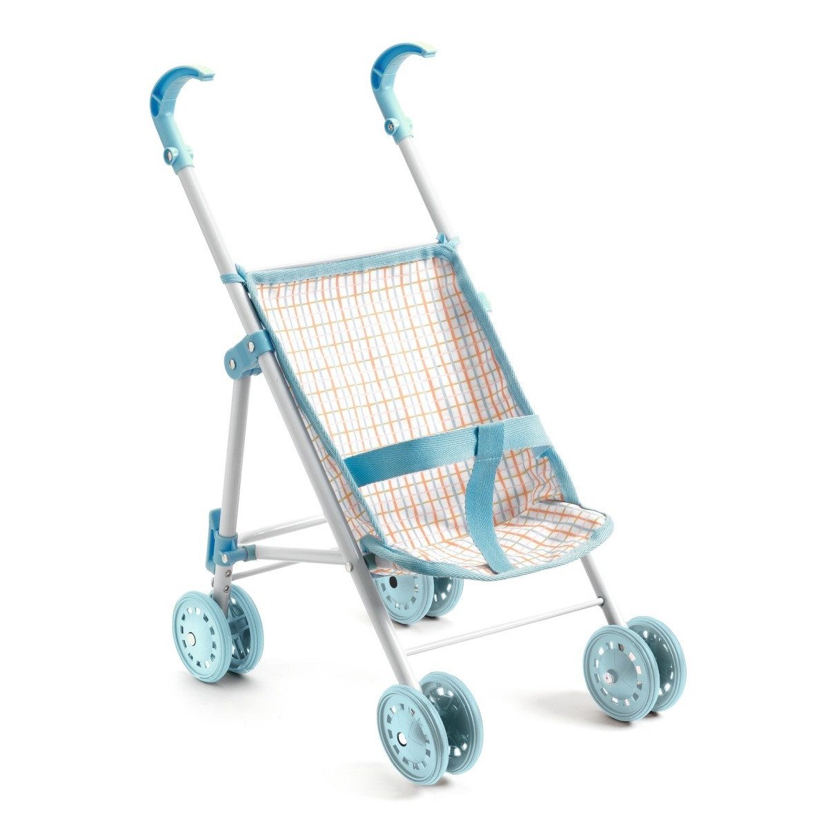 DJECO Puppenbuggy Puppenwagen mit Karomuster 44 günstig online kaufen
