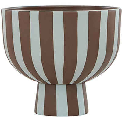 OYOY Blumentopf Toppu Bowl, black & white Schale Topf Blumentopf Vase Obstkorb Design Gestreift