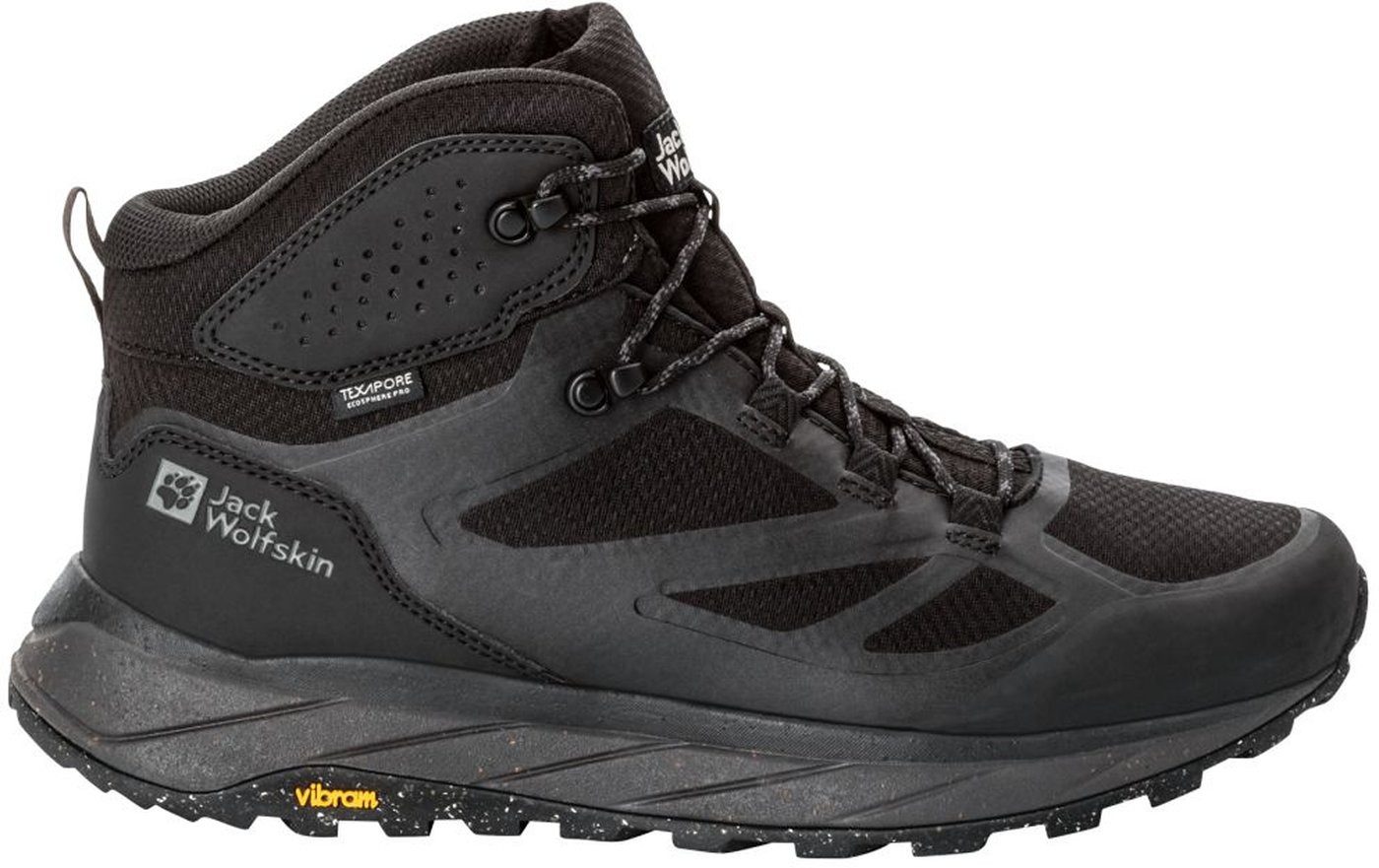 Jack Wolfskin TERRAVENTURE TEXAPORE MID M BLACK Trekkingschuh