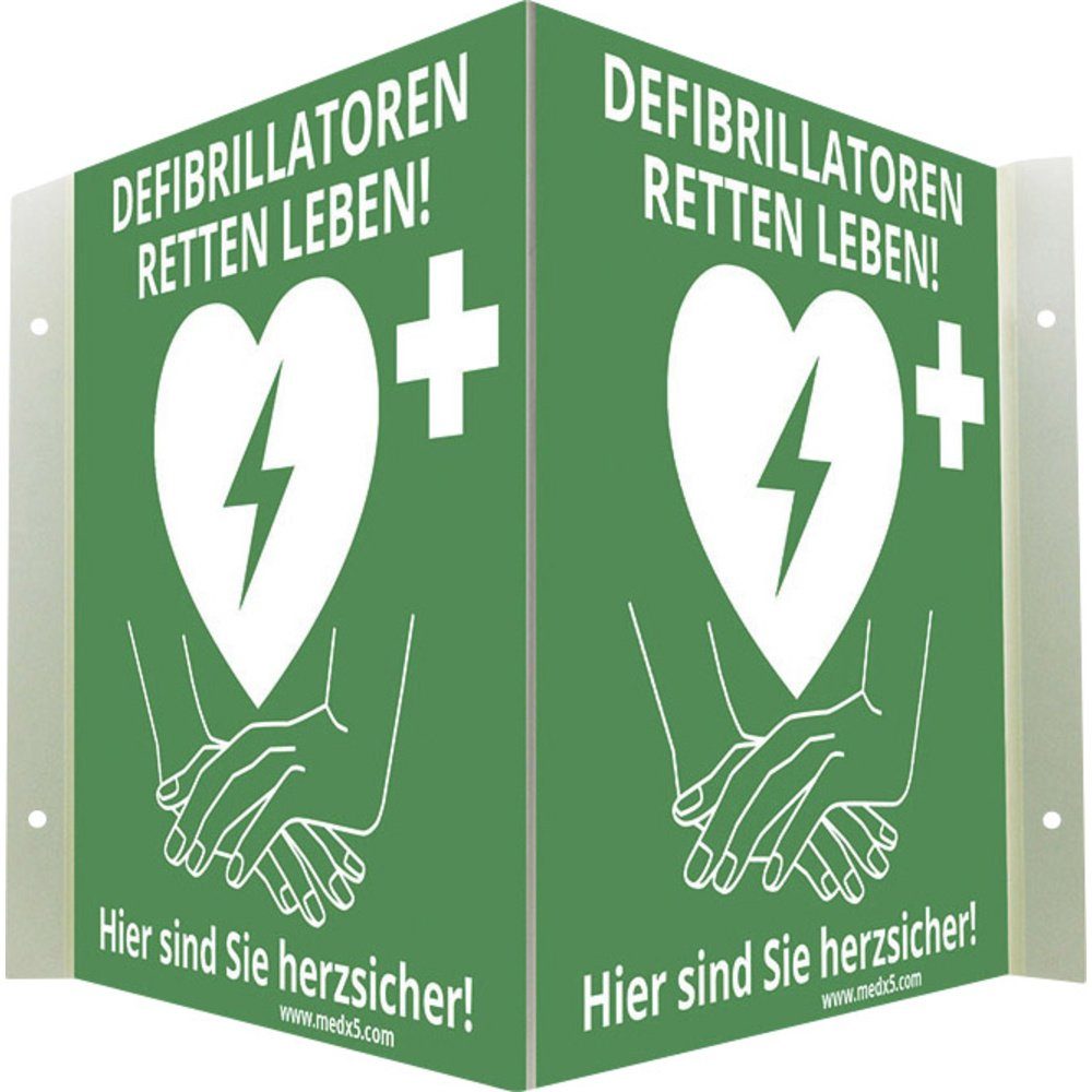 MedX5 Defibrillator MEDX5 AED-Z-WISCHI AED-Schild Außenbereich, Innenbereich