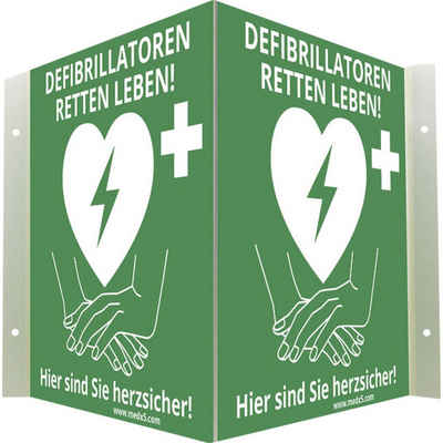 MedX5 Defibrillator MEDX5 AED-Z-WISCHI AED-Schild Außenbereich, Innenbereich