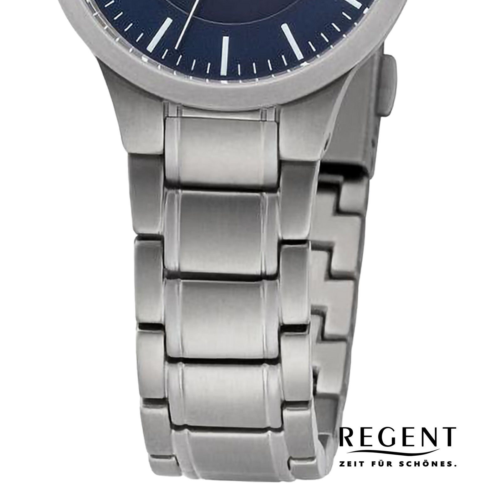 Regent Quarzuhr Regent Damen Armbanduhr Analog, (Analoguhr), Damen Armbanduhr rund, extra groß (ca. 30mm), Metallarmband