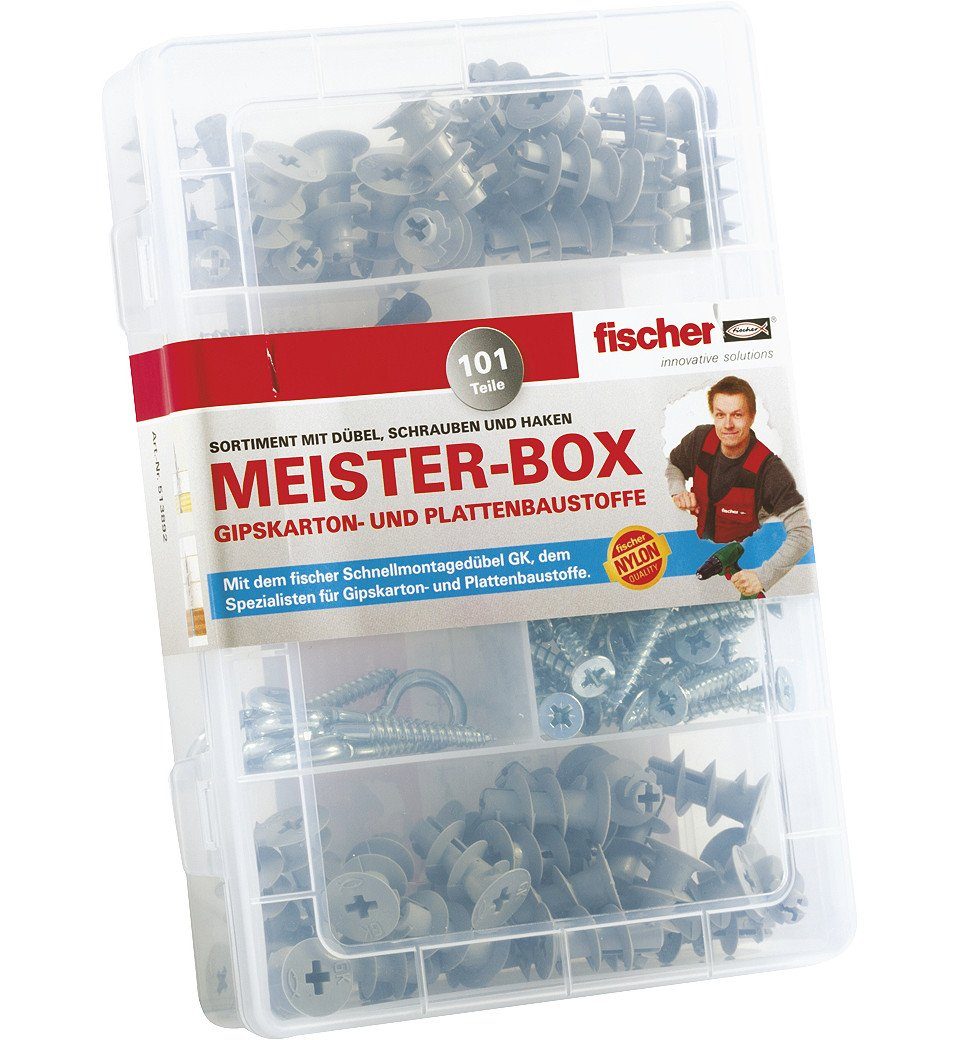 Schrauben- und Dübel-Set Fischer Dübel Meisterbox - 101 Stück