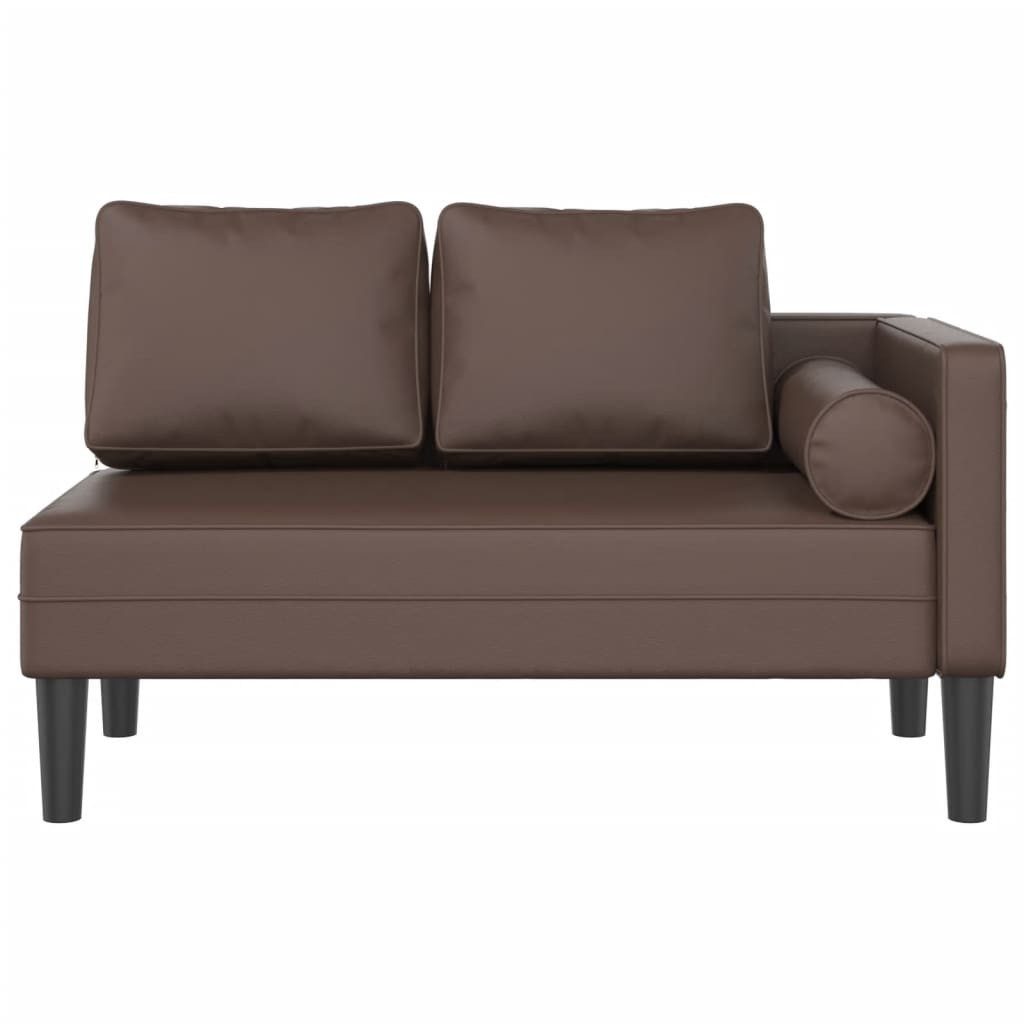 vidaXL Chaiselongue Chaiselongue mit Kissen Braun günstig online kaufen