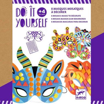DJECO Verkleidungsmaske DIY: Mosaik-Masken Dschungeltiere Do it Yourself