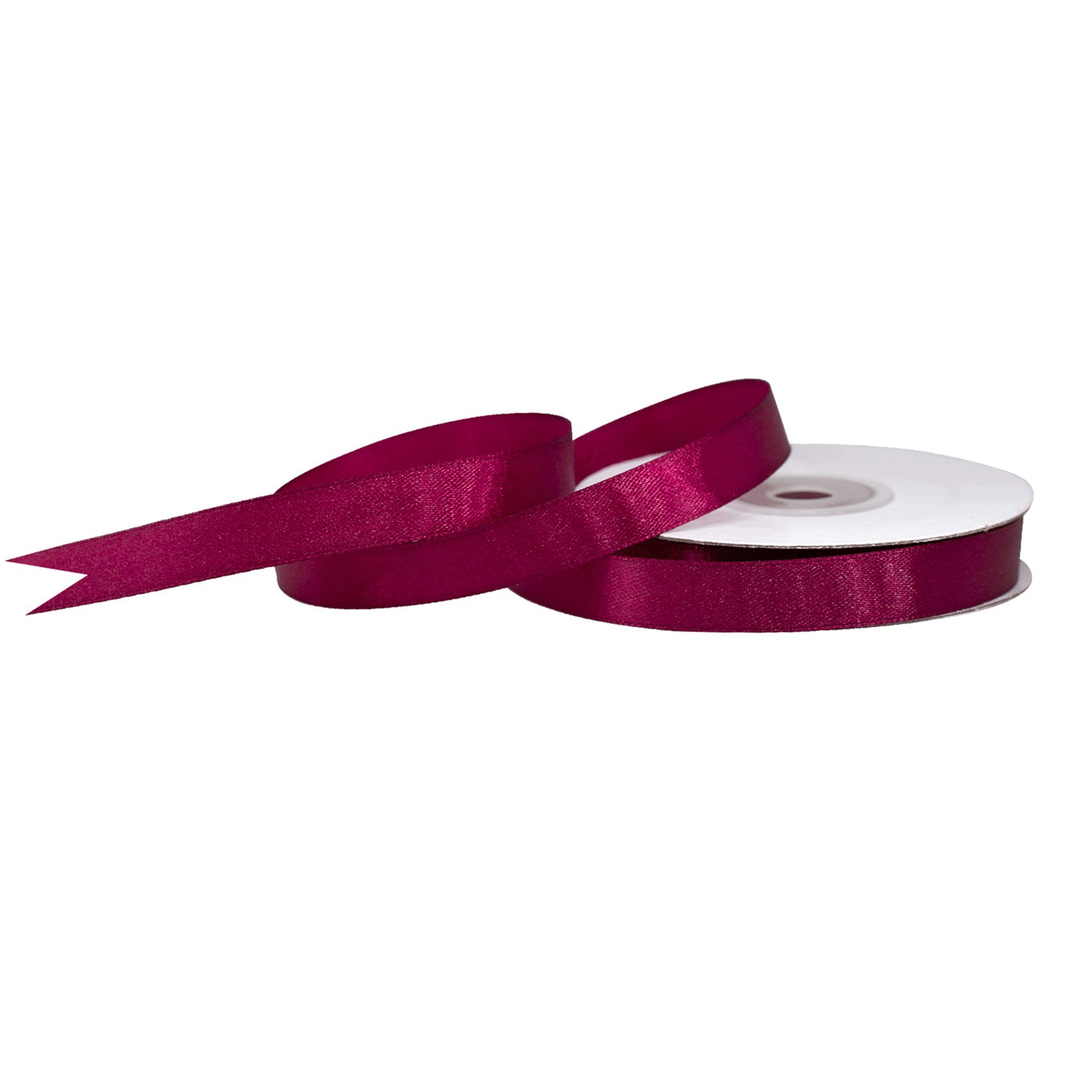 Creativery Satinband, Satinband 12mm x 25m Rolle Weinrot / Bordeaux