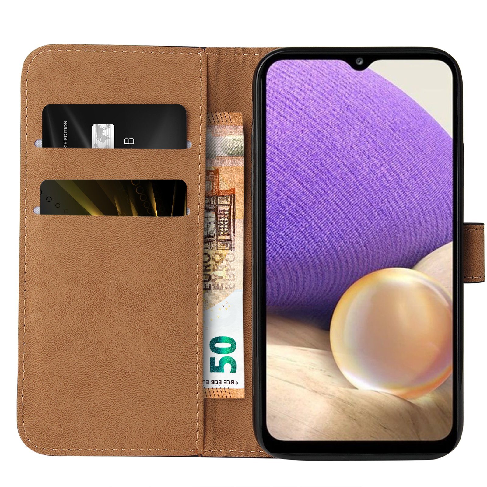 Tec-Expert Handyhülle Klapp Hülle für Samsung Galaxy A32 5G 6.5 Zoll, 6.5, Flip Case für Samsung Galaxy A32 5G