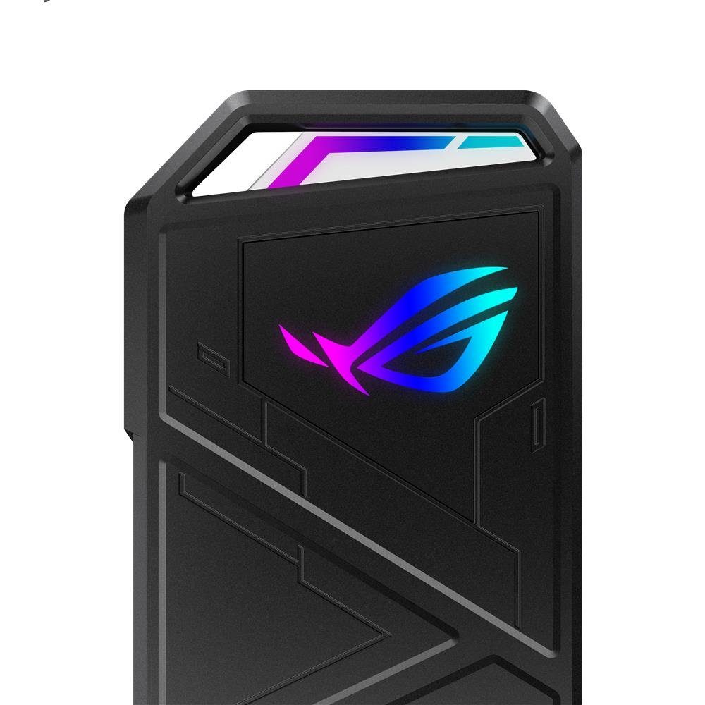 Asus Festplatten-Gehäuse ROG Strix Arion M.2, (NVMe-SSD-Gehäuse, 1 St., mit integrierten Wärmeleitpads), USB 3.2 Typ-C 2x Kabel USB-C>C USB-C>A