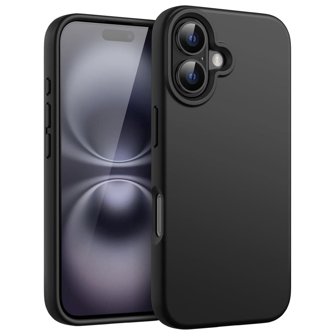 CoolGadget Handyhülle Handy Schutzhülle für iPhone 17 matt schwarz, Silikon TPU Hülle Schutz Tasche Cover schlicht Slim Case