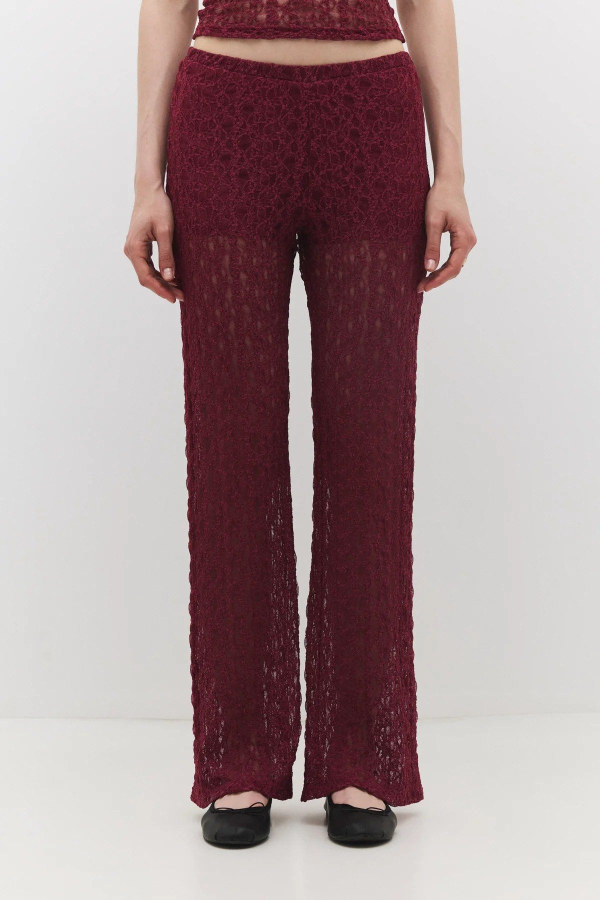 No Matter What Bequeme Jeans Bequeme, weite Hose mit Spitzenbesatz