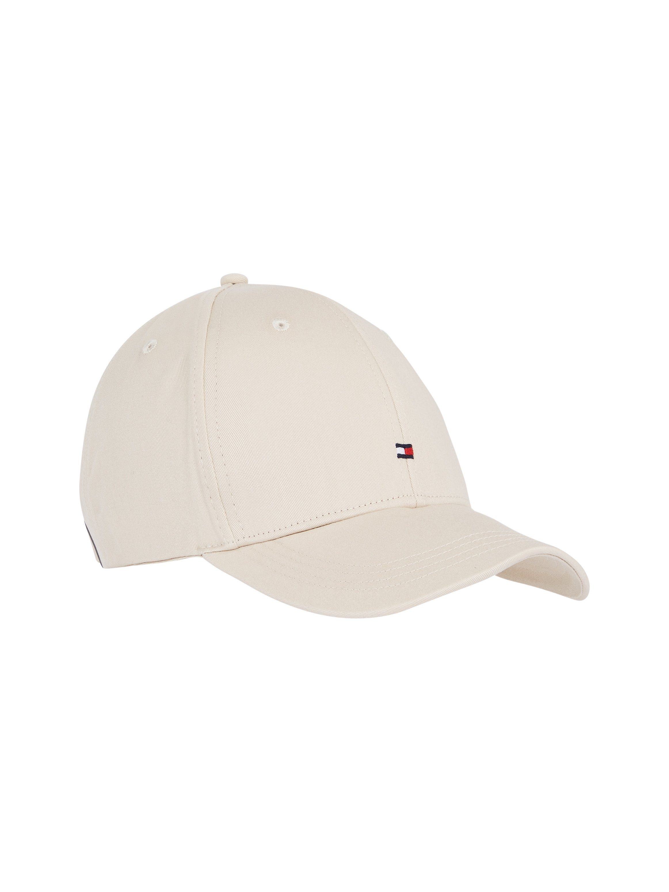 6 FLAG Cap dem Tommy TH Cashmere Labelflag über Hilfiger CAP COTTON Creme PANEL dezenter mit Baseball Schild