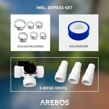 Arebos Bypass-Set Pool Adapter, Solarheizung, 12-teilig, (Set)