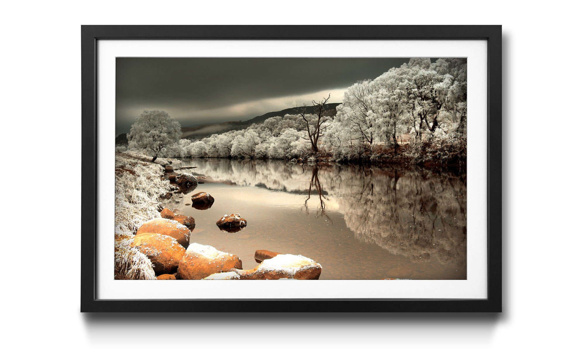 WandbilderXXL Bild mit Rahmen Mystic River, Landschaft, Wandbild, in 4 Größen erhältlich