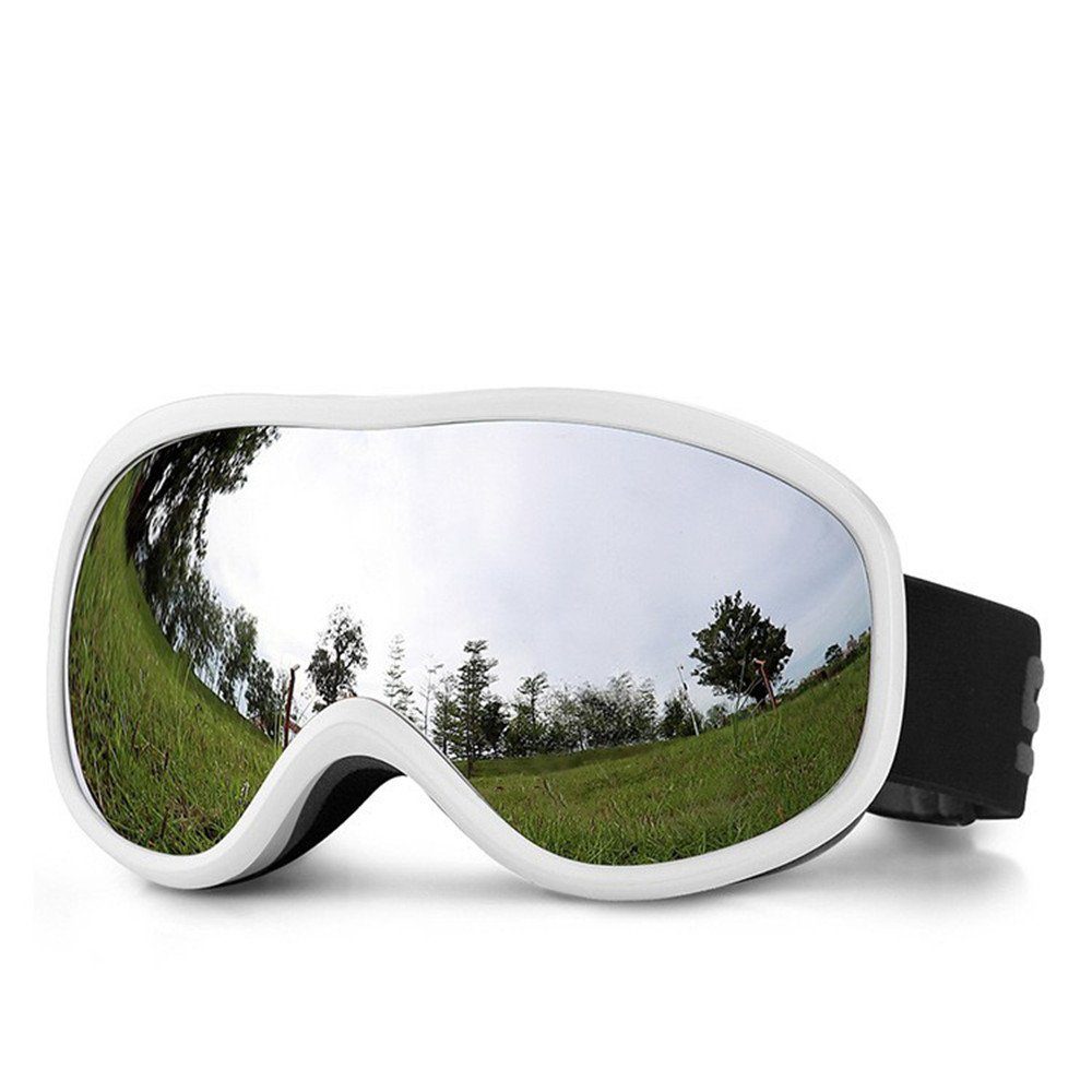 XDeer Skibrille Skibrille für Herren Damen Jugend, Anti Beschlag,Winter Schneebrille white