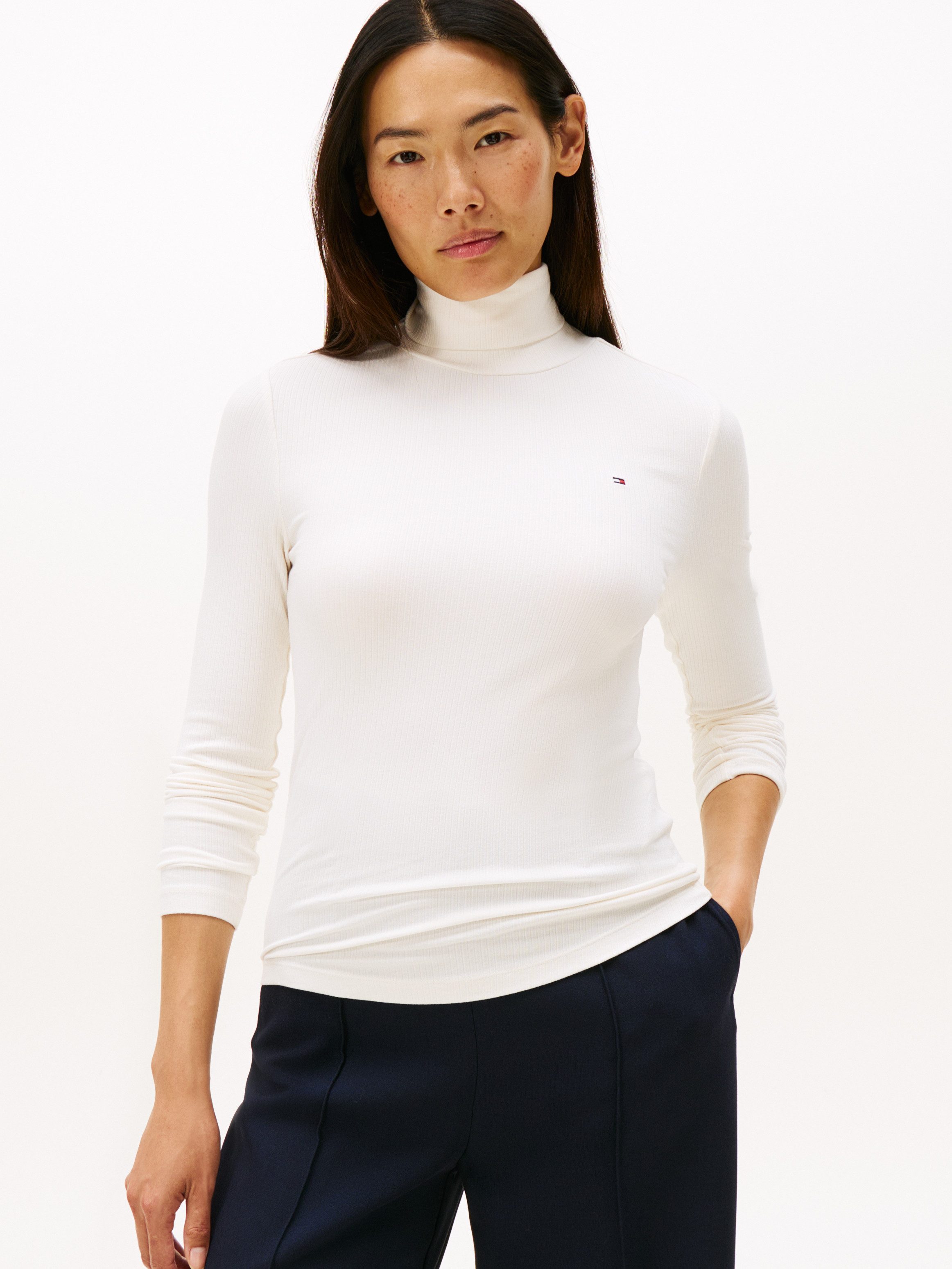 Tommy Hilfiger Langarmshirt SLIM 5X2 RIB günstig online kaufen