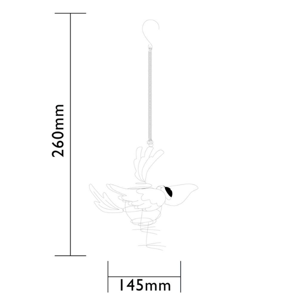 Luxform Gartenleuchte Luxform Solar Bird Hang Set 3 Vögel LED Hängeleuchte, Soft, 3 Vögel in einem Set – Bild 4 von 4