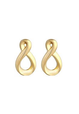 Elli Premium Paar Ohrstecker Infinity Unendlichkeitssymbol 585 Gelbgold