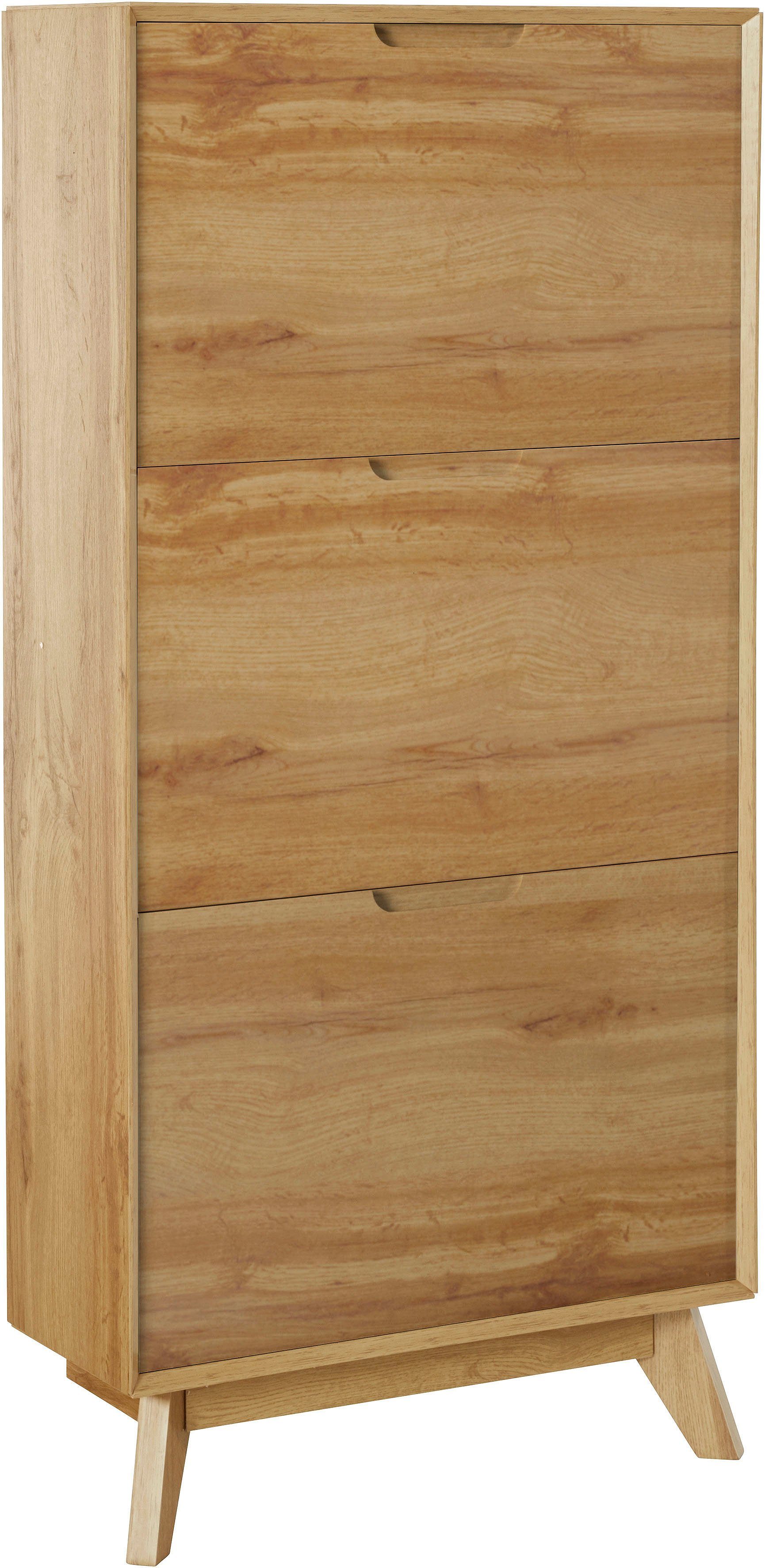 OTTO home Schuhschrank Pandrup mit 3 Klappen, ca. 5 Paar Schuhe pro Klappe, Höhe 125 cm